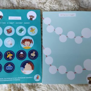 Stickervel en aftelslinger Silas slaapt zonder speen (los)